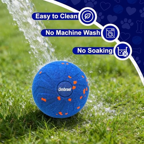Ombrael Smart Interactive Dog Toys-Ball, Automatic Moving Bouncing Spinning, Washable Chew-Resistant to Keep Them Busy, for Medium Large Bored Dogs Indoor Outdoor Play