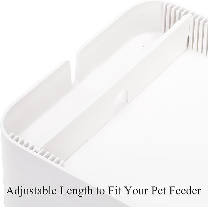 Raised Pet Feeder Stand for Cats and Dogs Neck Health, Adjustable Height Elevated Shelf Suitable for 90% Automatic Pet Feeder & Water Dispenser, with Drawer to Stock Pet Snacks, Canned Food