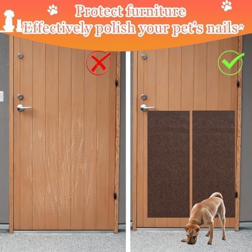 Dog Door Scratch Protector Self-Adhesive Emery Paper10in*12.5ft CoffeeColor