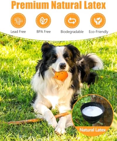 Dog Toys Squeaky, Interactive Latex Rubber Cute Animal Pet Toy Pack Squeak Balls for Puppy Small Medium Breed Dogs