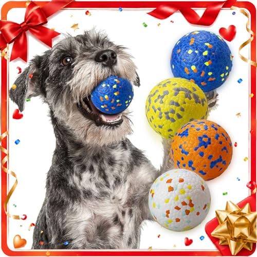 Dog Ball Toys Dog Tennis Ball for Aggressive Chewers Indestructible Bouncy Lightweight Water Toy Fetch Ball for Large Medium and Small Dog
