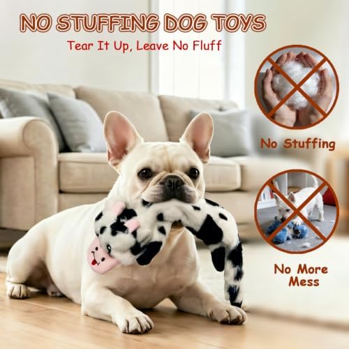 Dog Toys 3 Pack No Stuffing Dog Squeak Toys for Small Medium Breed
