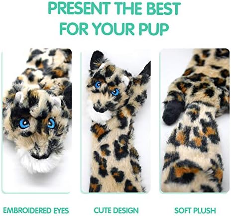 SHARLOVY Dog Squeaky Toys No Stuffing, 3 Pack Crinkle Dog Toys for Small