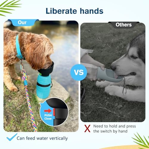 Pecute Portable Dog Water Bottle 29oz, Pet Walking Water Bottle
