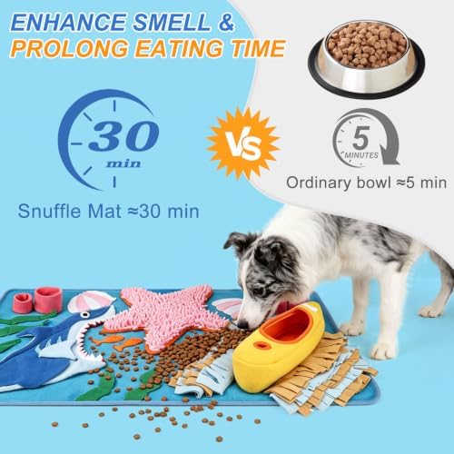 BEAUTYZOO Snuffle Mat for Dogs, Interactive Puzzle Toys, Slow Feeding Mat