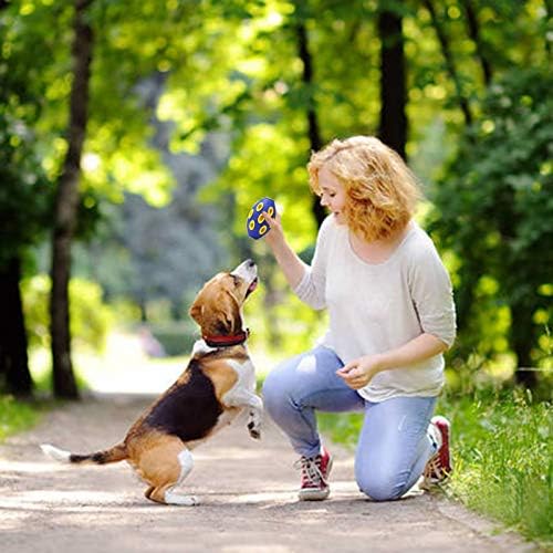 Treat Dispensing Dog Toys - Squeaky Dog Toys for Aggressive Chewers - Tough Interactive Fetch Tennis Balls Toys for Medium Large Breed