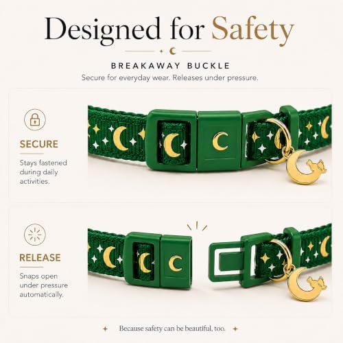 Breakaway Cat Collar with Bell for Kittens & Cats