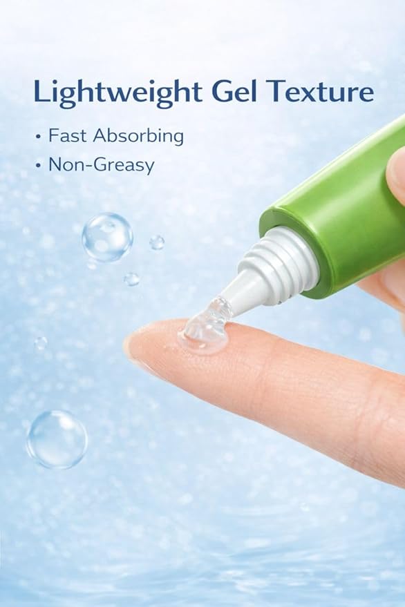 Firming Hydrating Under Eye Gel Cream with Hyaluronic Acid & Collagen - Anti Aging Lightweight Eye Moisturizer to Smooth Fine Lines Caused by Dryness - Non-Greasy & Makeup Friendly (2)