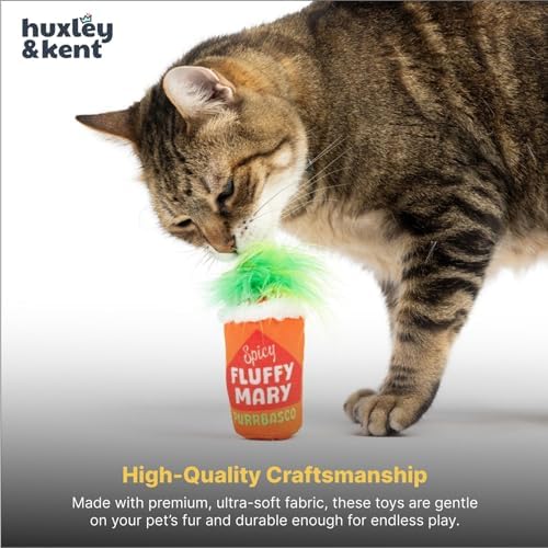 Huxley & Kent Plush Crinkle Catnip Cat Toy, Fluffy Mary, Large