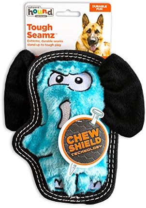 Outward Hound Tough Seamz Elephant Plush Dog Toy, Small