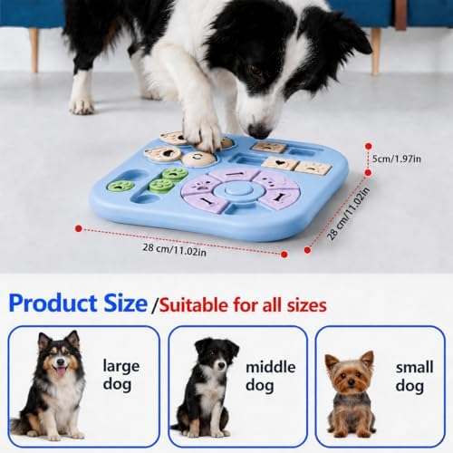 Tee Shirt Galaxy Dog Puzzle Toys, Treat Dispensing Puzzle Feeder for IQ Training and Mental Stimulation, Slow Feeder Enrichment Toy for Small Medium Large Dogs, Light Blue