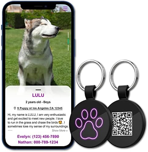 MYLUCKYTAG QR Code Dog Tags - Scan for Instant Pet Location Alert Email