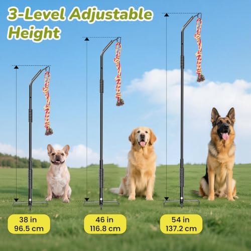 360° Rotation Tether Tug Outdoor Dog Toy, Exercise Tug of War Dog Toy