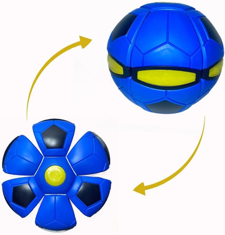 UFO Magic Ball 3-Light, Flat Toys Creative Flying Saucer Balls for Dogs