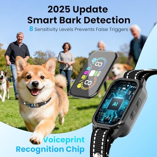 2‑in‑1 Dog Bark and Shock Collar, 4500FT Remote Range, Beep/Vibration/Shock 3 Modes, 8 Sensitivity, IP67 Waterproof, Portable Training Collar for Medium and Large Dogs (5-120lbs)