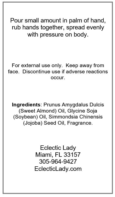 Sandalwood Patchouli Massage Oil, Sweet Almond & Jojoba Oil, 16 oz