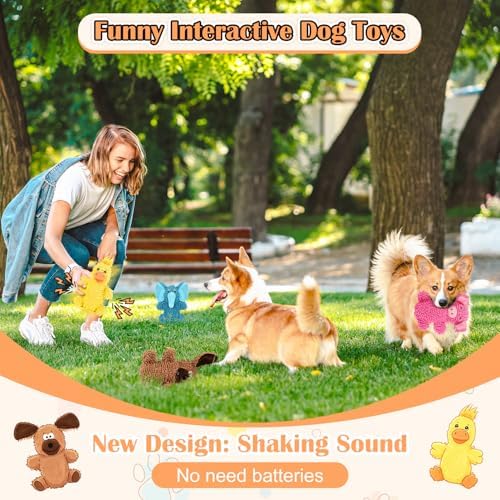 Dog Toys Puppy Toys Cute Squeaky Dog Toy, Shaking Squeaky - Stuffed Plush Animal to Keep Them Busy for Small Medium Large Dogs for Birthday Gift (Pink Pig)