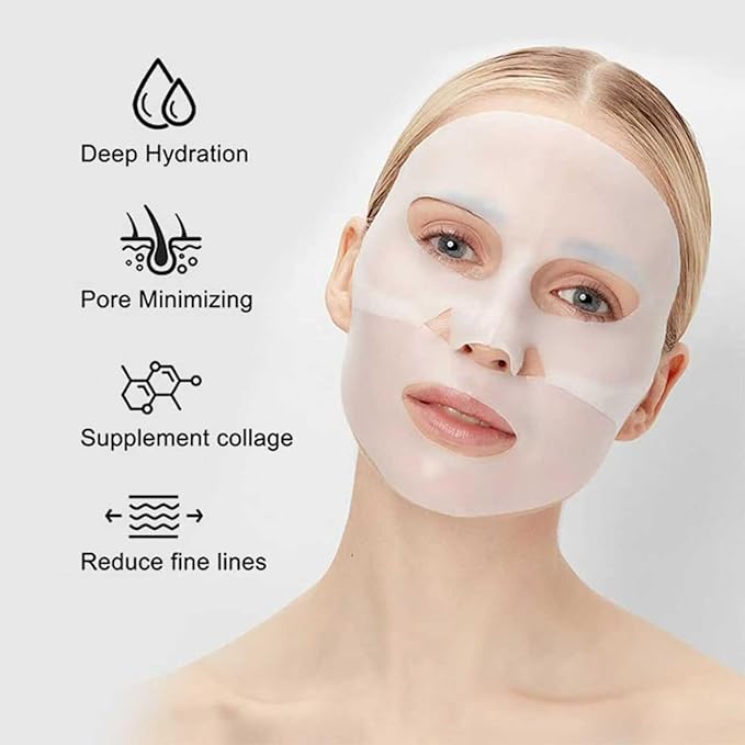 Bio-Deep Collagen Face Mask, Overnight Deeply Hydrate, Korean-style Ultimate Skincare, Suitable for Ladies' Delicate Skin Care, Pore Minimizing, Firm Skin -1.05oz (30g) x 4PCS