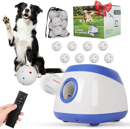 Automatic Ball Launcher for Dogs: 40-80FT Thrower Fetch Machine
