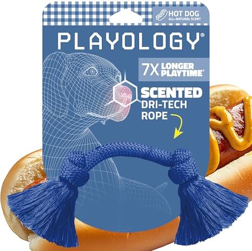 Playology Tug Rope Dog Toys for Medium Dogs - Medium, Hot Dog Scent