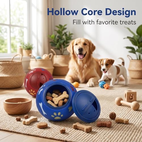 Adjustable Dog Treat Dispensing Toy, 1, Red