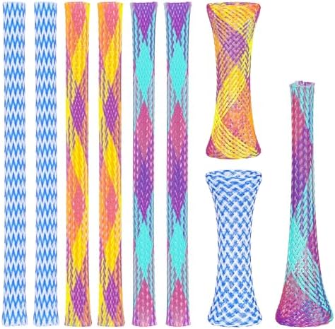 10PCS Kitten Colorful Fun Tubes, Cat Tube Spring Toy Interactive Cat Toys, Indoor Interactive Cats Tube, Spring Tubes Toy for Indoor Cats to Chase, Bite, and Pounce