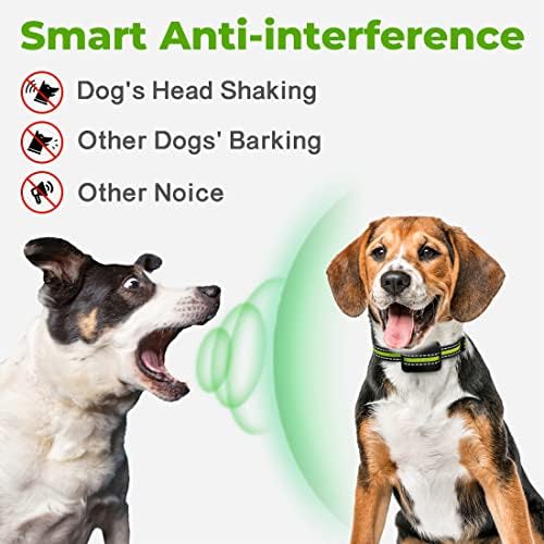 Dog Bark Collar, Rechargeable Anti Barking Collar with 8 Adjustable Sensitivity Levels, Beep, Vibrate & Static Modes, Dog Shock Collar for Small Medium Large Dogs