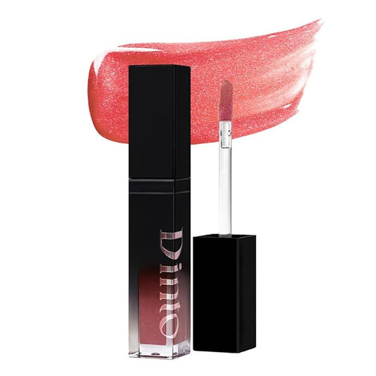 DINTO (Peter & Wendy Collection Pearl-Kissed Plumping Lip Glacé - Moisturizing Lip Gloss with Soft Pearl Shine, Lightweight Texture, Cooling Lip Treatment, Long-Lasting Hydration (129 Smee, 4ml)