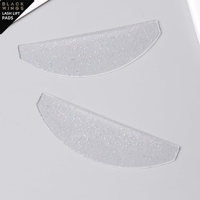 BLACKWINGS Flat Lash Lift Shields, Korean Lash Lift Pads, 1mm Ultra Thin for NO.1 Perm Only, Eyelash Soften Pads for Salon Use