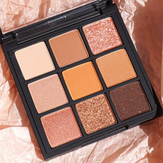 Kayswang 9 Colors Glitter Eyeshadow Makeup Palette, Eye Shadow Powder，Matte High Pigmented Colorful,Creamy Texture, Long LastingEyeshadow Powder Cosmetics,Natural Waterproof (09#)