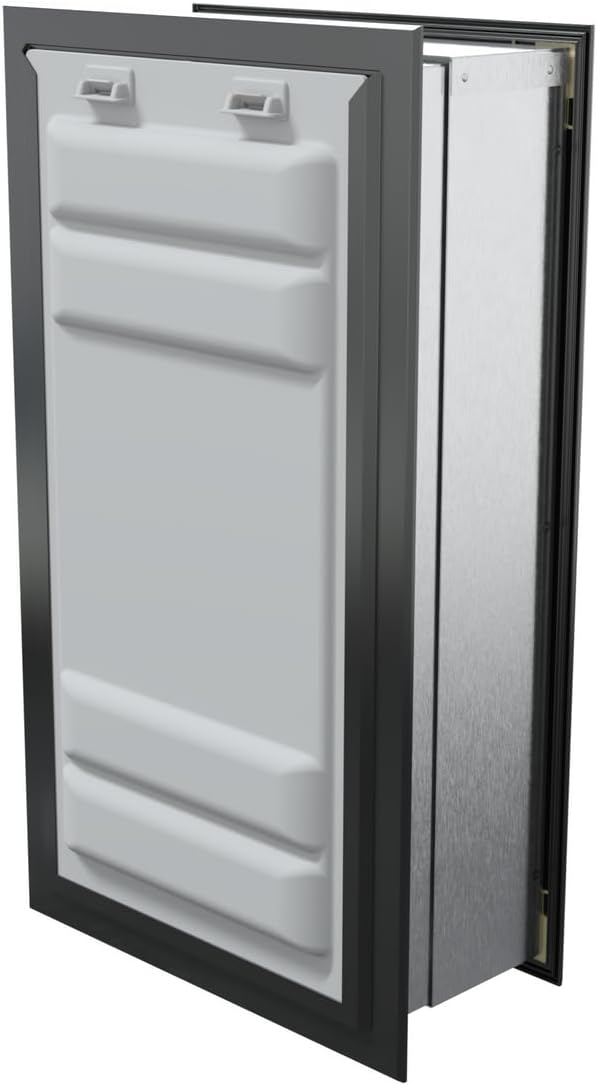 Endura Flap Single Flap Pet Door for Thick Walls | Deep Wall Design up to 13" Thick | Insulating Dual-Layer Flap & Durable Aluminum Frame | Includes Locking Cover | Black, XL, Single Flap