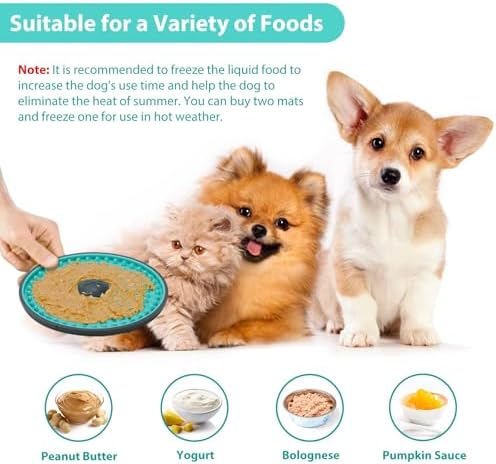 Lick Mat for Dogs Crate Lick Pad Slow Feeder for Crate Training 2 Pack