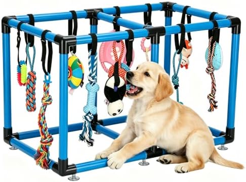 Blue Puppy Play Gym with 12 Hanging Toys (Blue)