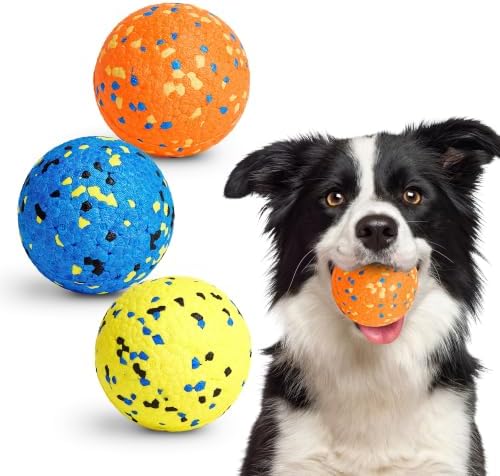 Kimee Dog Balls Tennis Balls Dog Chew Toys for Aggressive Chewers 3.15''