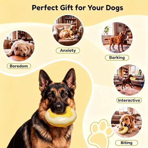 Squeaky Dog Chew Toys, Interactive Tough Indestructible Dog Toys for Aggressive Chewers, Medium to Large Dogs, Indoor & Outdoor Use