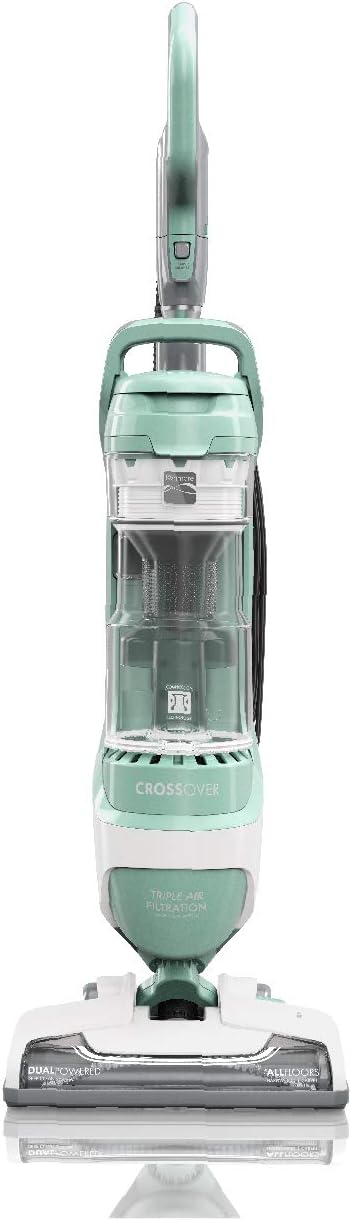 Kenmore DU3017 Friendly Upright Bagless 2-Motor Crossover Max Beltless Vacuum Cleaner with Lift-Away Design, Pet Handi-Mate, Triple HEPA, Height Adjustment, 3 Cleaning Tools, Light Green | 2-Motor Crossover Max, Beltless, Lift-Away Design, Pet Handi-Ma...