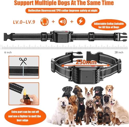 Electric Wireless Dog Fence Pet Boundary Containment System, Waterproof Training Collar Receiver, Vibration & Shock, Accurate 2.4G Signal, Safe Effective, 3 Modes for Stubborn Dogs,for4dogs