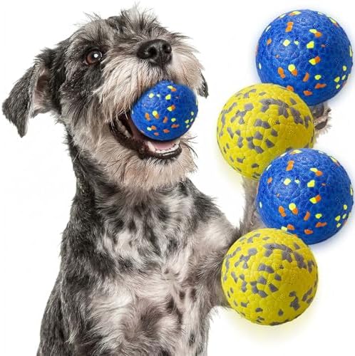 Dog Ball Toys Dog Tennis Ball for Aggressive Chewers Indestructible Bouncy Lightweight Water Toy Fetch Ball for Large Medium and Small Dog