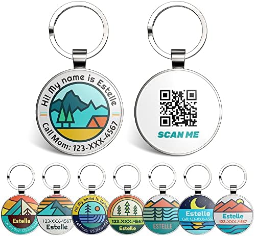 QR Code Dog Tag,Pet ID Tags, Dog Tags Personalized for Pets,Smart Dog ID Tags,Custom Dog Tags-Free Online&Scan QR Receive Instant Location Alert Email