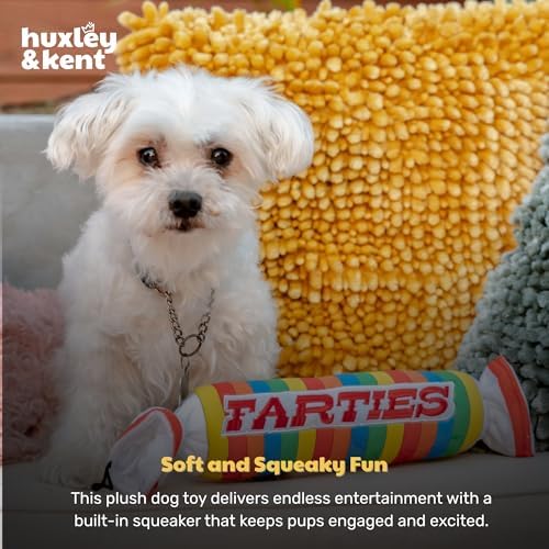 Huxley & Kent Power Plush Squeaky Dog Toy, Farties, Small