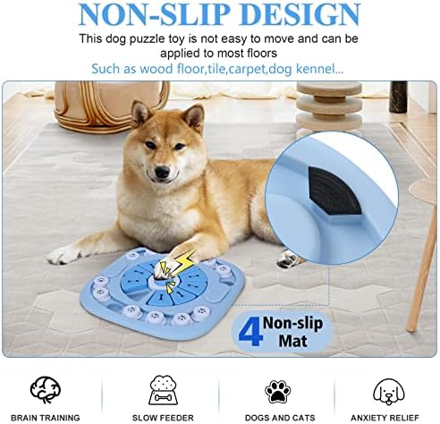 XIGOU Dog Puzzle Toys - Treat Dispensing Dog Enrichment Toys for IQ Training & Brain Stimulation - Interactive Mentally Stimulating Toy - Gifts for Puppies, Cats, Dogs