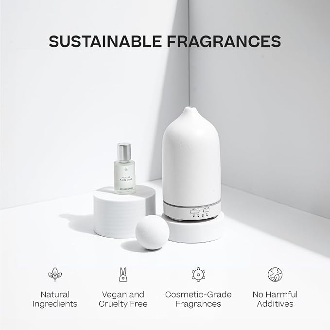 Doctor Aromas Ultrasonic Aromatherapy Essential Oil Lava Stone Diffuser & 1 Scent (1 OZ) 30Ml - Super Quiet, Waterless Auto-Off Function for Fresh Air in Home Office Room (Glamour)