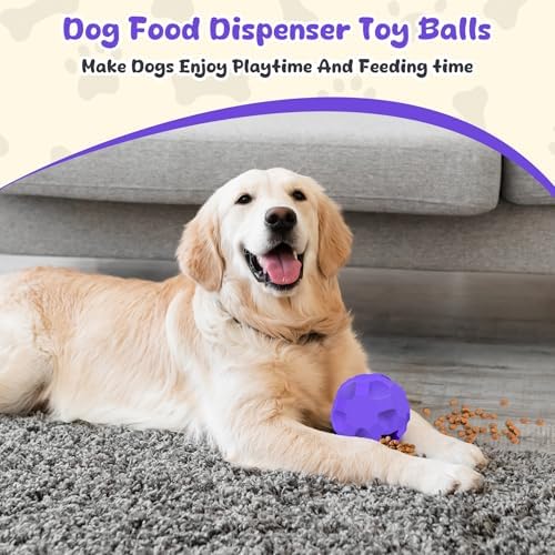Interactive Dog Puzzle Toys for Boredom, Dog Treat Balls for Large Dogs | Dogs Enrichment Toys to Keep Them Busy, Tough Treat Dispensing Dog Toys, Interactive Dogs Toys for Boredom to Keep Them Busy