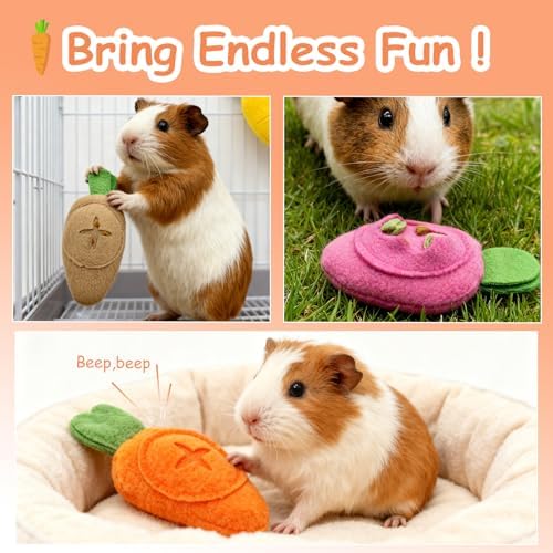 Hamiledyi Guinea Pig Foraging Toys Rabbit Enrichment Interactive Toy for Relieve Boredom Food Hide Puzzle Toys Exercise Acitivity Forage Toy for Hamster Chinchilla Small Animals (6 Pieces)