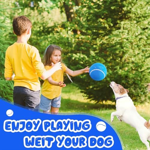 Banfeng Giant 8" Dog Tennis Ball Big Pet Toys Outdoor Sports Ball Interactive Dog Toy for Small Medium Large Dog(Blue)