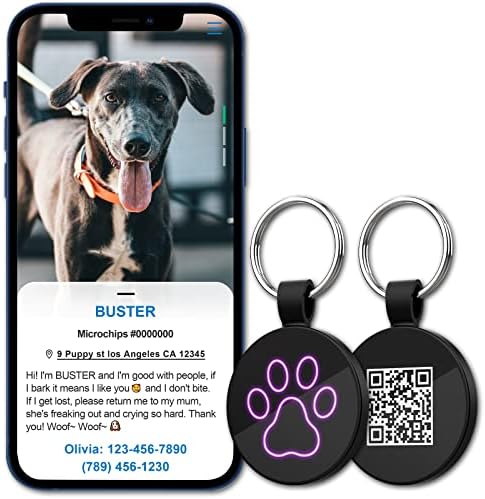 MYLUCKYTAG QR Code Dog Tags - Scan for Instant Pet Location Alert Email