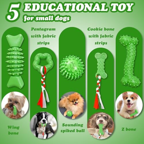 Puppy Toys - 7 Pack Puppies & Small Dogs Chew Toys for Teething,Relieves Teething Anxiety, Soft & Durable Interactive Toys, Not for Heavy Chewer