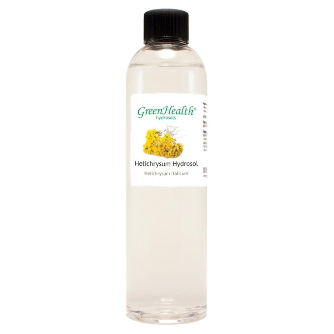 GreenHealth Helichrysum Hydrosol (Floral Water) - 8 fl oz Plastic Jug w/Cap - 100% Pure (NOT Oil)