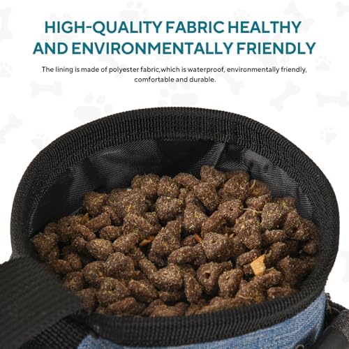 Dog Treat Pouch - 3 Ways to Wear Treat Pouches for Pet Training,treat pouches for pet training,3 Cups Animal Walking Snack Container Best Hiking Toys Pack Dispenser Carries