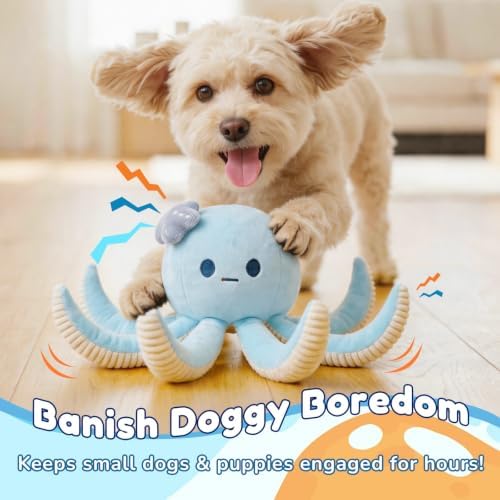 Interactive Dog Toys Octopus, Smart Ball, for Small & Medium Dogs